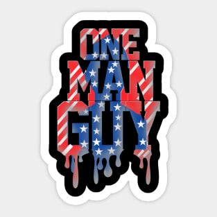 One man guy Sticker